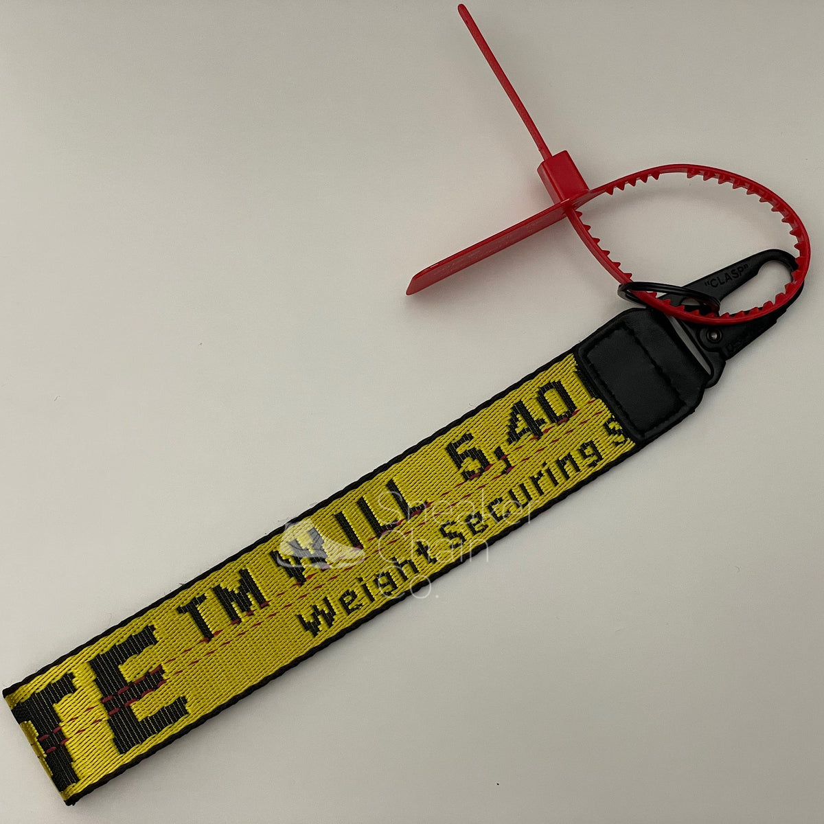 OFF-WHITE Yellow Keyring Strap | Logo Embroidered Canvas