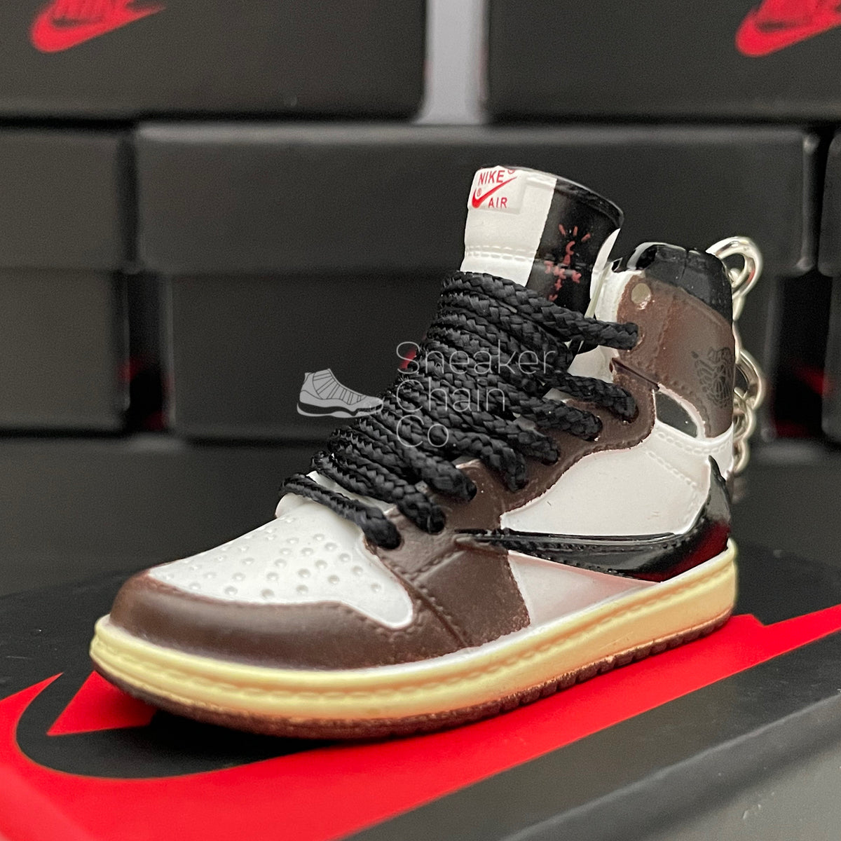 Nike Air Jordan Retro High x Travis Scott 3D Mini Sneaker Keychain S