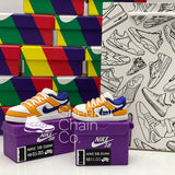 Nike SB Dunk Low Laser Orange Sneaker Purple Shoebox Design AirPod Case