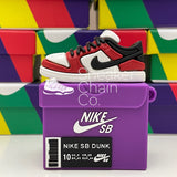 Nike SB Dunk Low Chicago Sneaker Purple Shoebox Design AirPod Case