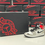 Nike Air Jordan 1 Retro High Light Smoke Grey 3D Mini Sneaker Keychain Shoe