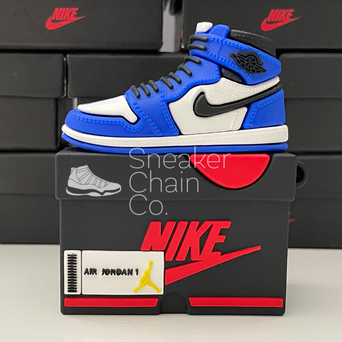 Nike Air Jordan Retro High Royal Blue Sneaker Shoebox Design AirPod