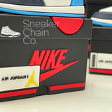 Nike Air Jordan 1 Retro High OG Obsidian Sneaker Shoebox Design AirPod Case