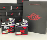 Nike Air Jordan 1 Retro Mid SE Purple Sneaker Shoebox Design AirPod Case