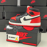 Nike Air Jordan 1 Retro High OG Bred Toe Sneaker Shoebox Design AirPod Case