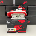 Nike Air Jordan 1 Retro High OG Bred Toe Sneaker Shoebox Design AirPod Case