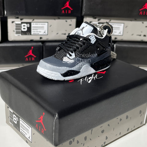 Nike Air Jordan 4 Retro Fear Pack 3D Mini Sneaker Keychain Shoe Keyring