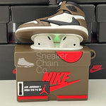 Nike Air Jordan 1 Retro High x Travis Scott Cactus Jack Sneaker Shoebox Design AirPod Case