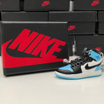 Nike Air Jordan 1 Retro High UNC Patent 3D Mini Sneaker Keychain Shoe