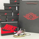 Nike Air Jordan 1 Retro High x Travis Scott (Pink Lace) 3D Mini Sneaker Keychain Shoe Keyring