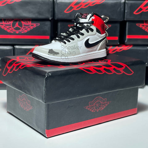 Nike Air Jordan 1 Retro High Light Smoke Grey 3D Mini Sneaker Keychain Shoe