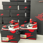 Nike Air Jordan 1 Retro High OG Bred Toe Sneaker Shoebox Design AirPod Case