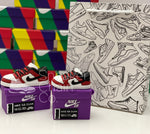 Nike SB Dunk Low Chicago Sneaker Purple Shoebox Design AirPod Case