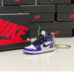 Nike Air Jordan 1 Retro High Court Purple White 3D Mini Sneaker Keychain Shoe Keyring