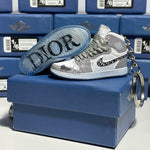 Nike Air Jordan 1 Retro High x Dior LIMITED EDITION SOLES 3D Mini Sneaker Keychain Shoe Keyring