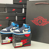 Nike Air Jordan 1 Retro High OG Obsidian Sneaker Shoebox Design AirPod Case