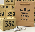 Adidas Yeezy Boost 350 V2 Zebra Black/White 3D Mini Sneaker Keychain Shoe Keyring