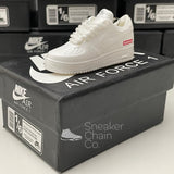 Nike Air Force 1 Low Supreme White 3D Mini Sneaker Keychain Shoe Keyring