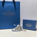 Nike Air Jordan 1 Retro High x Dior LIMITED EDITION SOLES 3D Mini Sneaker Keychain Shoe Keyring