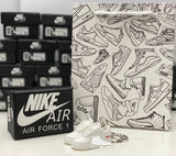 Nike Air Force 1 Low Supreme White 3D Mini Sneaker Keychain Shoe Keyring