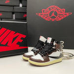 Nike Air Jordan 1 Retro High x Travis Scott 3D Mini Sneaker Keychain Shoe Keyring