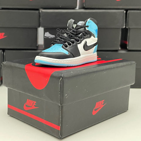 Nike Air Jordan 1 Retro High UNC Patent 3D Mini Sneaker Keychain Shoe