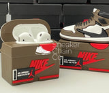 Nike Air Jordan 1 Retro High x Travis Scott Cactus Jack Sneaker Shoebox Design AirPod Case