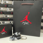 Nike Air Jordan 4 Retro Fear Pack 3D Mini Sneaker Keychain Shoe Keyring