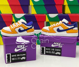 Nike SB Dunk Low Laser Orange Sneaker Purple Shoebox Design AirPod Case