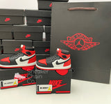 Nike Air Jordan 1 Retro High OG Bred Toe Sneaker Shoebox Design AirPod Case