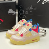 Nike Air Jordan 4 Retro Union Guava Ice 3D Mini Sneaker Keychain Shoe Keyring