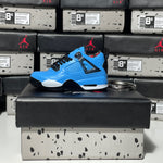 Nike Air Jordan 4 Retro Travis Scott x Cactus Jack University Blue 3D Mini Sneaker Keychain Shoe Keyring