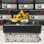 Nike Air Jordan 4 Retro Lightning Tour Yellow (2021) 3D Mini Sneaker Keychain Shoe Keyring