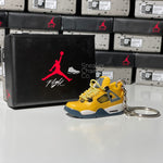 Nike Air Jordan 4 Retro Lightning Tour Yellow (2021) 3D Mini Sneaker Keychain Shoe Keyring