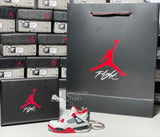 Nike Air Jordan 4 Retro Fire Red (2020) 3D Mini Sneaker Keychain Shoe Keyring