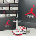 Nike Air Jordan 4 Retro Fire Red (2020) 3D Mini Sneaker Keychain Shoe Keyring