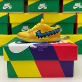 Nike SB Dunk Low x Grateful Dead Bears Opti Yellow 3D Mini Sneaker Keychain Shoe Keyring