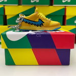 Nike SB Dunk Low x Grateful Dead Bears Opti Yellow 3D Mini Sneaker Keychain Shoe Keyring