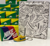 Nike SB Dunk Low x Grateful Dead Bears Opti Yellow 3D Mini Sneaker Keychain Shoe Keyring