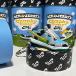 Nike SB Dunk Low x Ben & Jerry's Chunky Dunky 3D Mini Sneaker Keychain Shoe Keyring