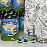 Nike SB Dunk Low x Ben & Jerry's Chunky Dunky 3D Mini Sneaker Keychain Shoe Keyring