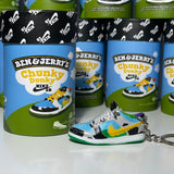 Nike SB Dunk Low x Ben & Jerry's Chunky Dunky 3D Mini Sneaker Keychain Shoe Keyring