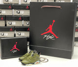 Nike Air Jordan 6 Retro x Travis Scott Cactus Jack Olive 3D Mini Sneaker Keychain Shoe Keychain