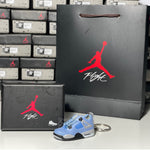 Nike Air Jordan 4 Retro University Blue 3D Mini Sneaker Keychain Shoe Keyring