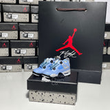 Nike Air Jordan 4 Retro University Blue 3D Mini Sneaker Keychain Shoe Keyring