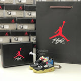 Nike Air Jordan 4 Retro Union Off Noir 3D Mini Sneaker Keychain Shoe Keyring