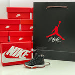 Nike Air Jordan 11 Retro Bred 3D Mini Sneaker Keychain Shoe Keyring