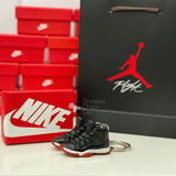 Nike Air Jordan 11 Retro Bred 3D Mini Sneaker Keychain Shoe Keyring