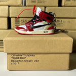 Nike Air Jordan 1 Retro High x Off-White Chicago 3D Mini Sneaker Keychain Shoe