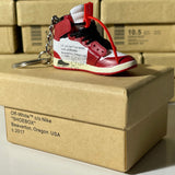 Nike Air Jordan 1 Retro High x Off-White Chicago 3D Mini Sneaker Keychain Shoe